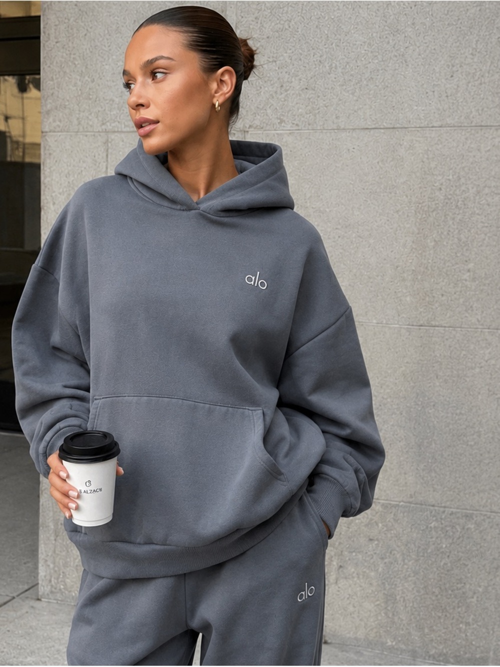 Alo Yoga Accolade Hoodie Steel Grey